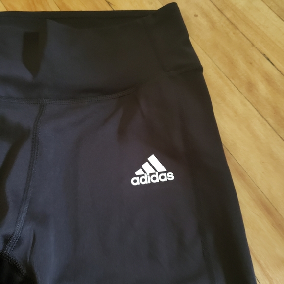 🏷ADIDAS Womens Lightweight High Rise 3-Stripe Mesh 7/8 Leggings - M - Picture 7 of 11